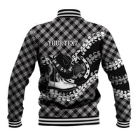 Eleele Hawaii Cowboy Palaka Motifs Personalised Baseball Jacket Paniolo Festival Puakenikeni Lei LT14 - Polynesian Pride