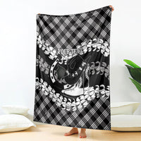Eleele Hawaii Cowboy Palaka Motifs Personalised Blanket Paniolo Festival Puakenikeni Lei LT14 - Polynesian Pride