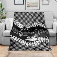 Eleele Hawaii Cowboy Palaka Motifs Personalised Blanket Paniolo Festival Puakenikeni Lei LT14 - Polynesian Pride