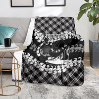 Eleele Hawaii Cowboy Palaka Motifs Personalised Blanket Paniolo Festival Puakenikeni Lei LT14 - Polynesian Pride