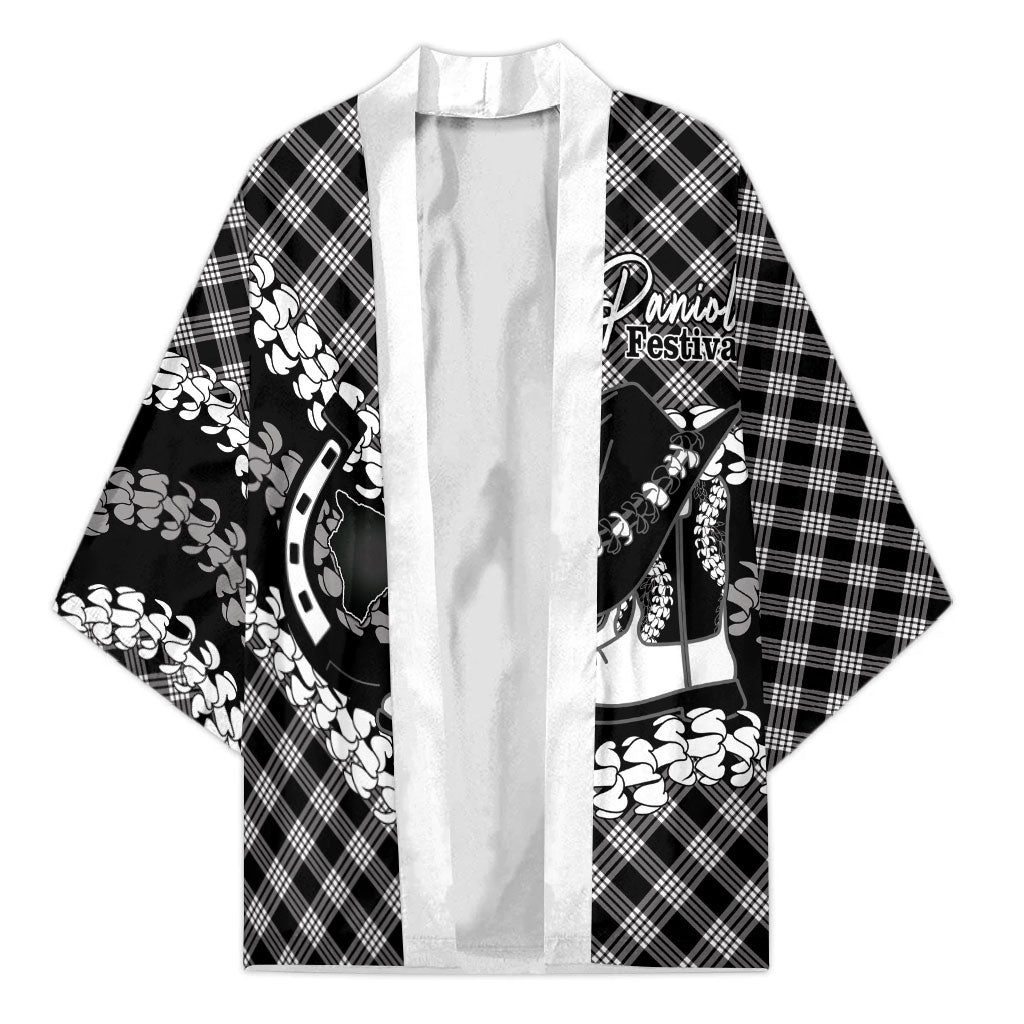 Eleele Hawaii Cowboy Palaka Motifs Personalised Kimono Paniolo Festival Puakenikeni Lei