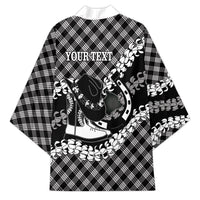 Eleele Hawaii Cowboy Palaka Motifs Personalised Kimono Paniolo Festival Puakenikeni Lei LT14 - Polynesian Pride