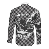 Eleele Hawaii Cowboy Palaka Motifs Personalised Long Sleeve Button Shirt Paniolo Festival Puakenikeni Lei LT14 - Polynesian Pride