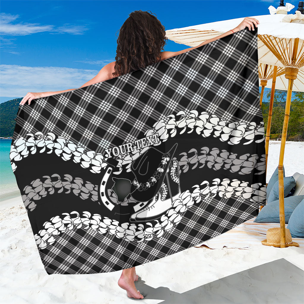 Eleele Hawaii Cowboy Palaka Motifs Personalised Sarong Paniolo Festival Puakenikeni Lei
