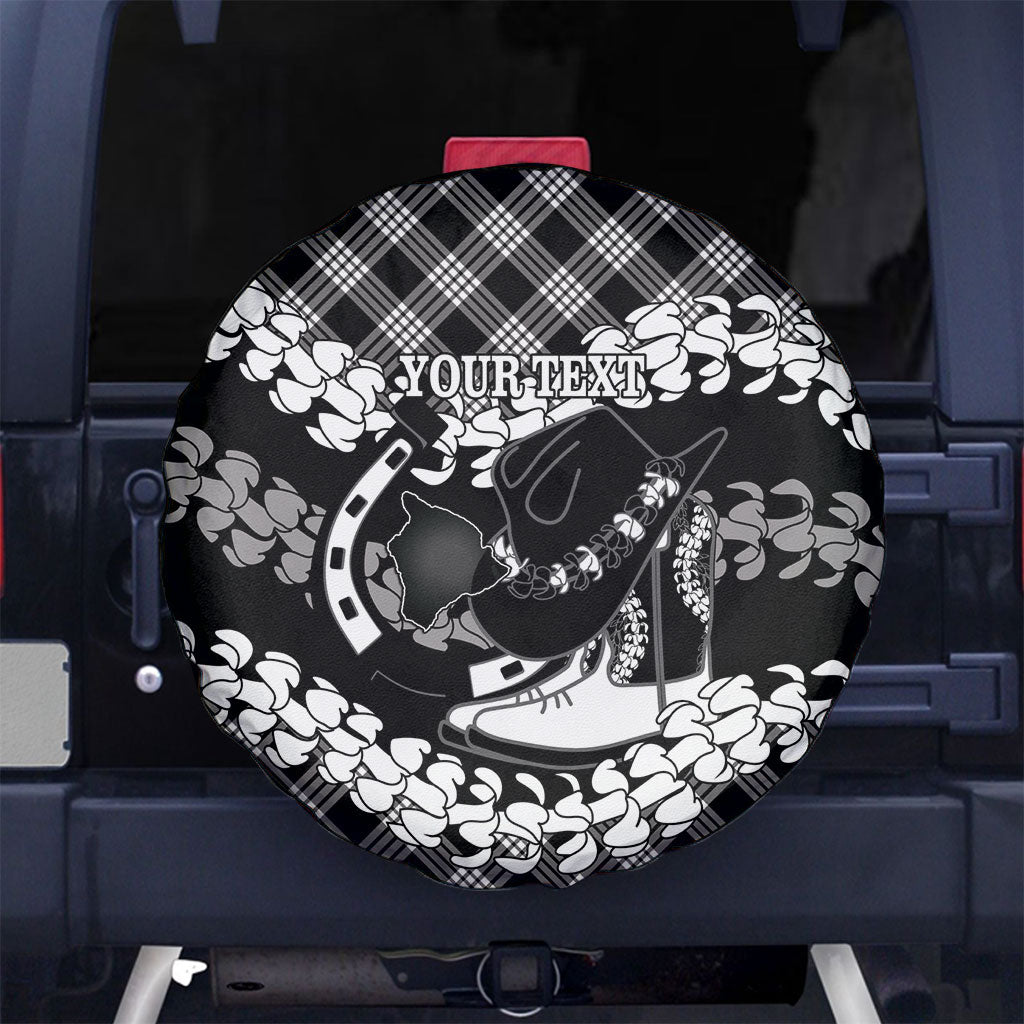 Eleele Hawaii Cowboy Palaka Motifs Personalised Spare Tire Cover Paniolo Festival Puakenikeni Lei