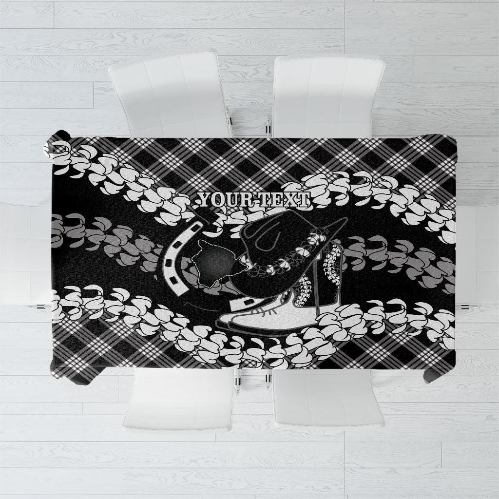 Eleele Hawaii Cowboy Palaka Motifs Personalised Tablecloth Paniolo Festival Puakenikeni Lei