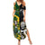 Custom South Africa And Aotearoa Rugby Summer Maxi Dress 2023 Springboks Kente Combine All Black Maori Fern LT14 Women Green - Polynesian Pride