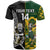 Custom South Africa And Aotearoa Rugby T Shirt 2023 Springboks Kente Combine All Black Maori Fern LT14 - Polynesian Pride