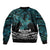 New Zealand Sulphur-crested Cockatoo Bomber Jacket Aotearoa Maori Mix Paua Shell