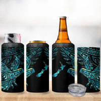 New Zealand Sulphur-crested Cockatoo 4 in 1 Can Cooler Tumbler Aotearoa Maori Mix Paua Shell LT14 - Polynesian Pride