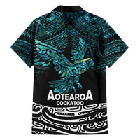 New Zealand Sulphur-crested Cockatoo Family Matching Puletasi and Hawaiian Shirt Aotearoa Maori Mix Paua Shell LT14 - Polynesian Pride