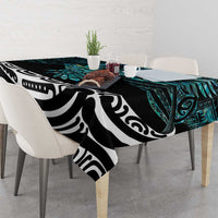 New Zealand Sulphur-crested Cockatoo Tablecloth Aotearoa Maori Mix Paua Shell