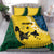 Malampa Province Bedding Set Vanuatu Map - Plumeria Flag Color