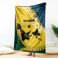 Malampa Province Blanket Vanuatu Map - Plumeria Flag Color