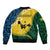 Malampa Province Bomber Jacket Vanuatu Map - Plumeria Flag Color