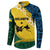Malampa Province Button Sweatshirt Vanuatu Map - Plumeria Flag Color