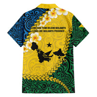 Malampa Province Family Matching Puletasi and Hawaiian Shirt Vanuatu Map - Plumeria Flag Color LT14 - Polynesian Pride