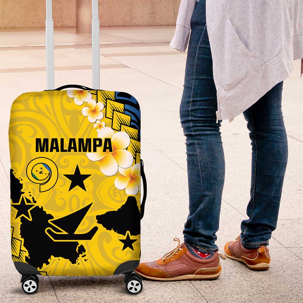 Malampa Province Luggage Cover Vanuatu Map - Plumeria Flag Color