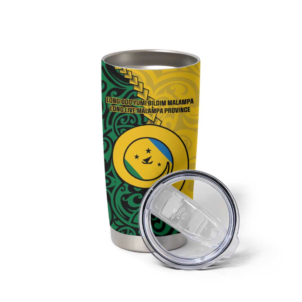 Malampa Province Tumbler Cup Vanuatu Pattern Map With Plumeria Flag Color