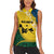 Malampa Province Women Sleeveless Polo Shirt Vanuatu Map - Plumeria Flag Color