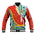 Penama Province Baseball Jacket Vanuatu Map - Plumeria Flag Color