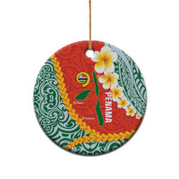 Penama Province Ceramic Ornament Vanuatu Map - Plumeria Flag Color
