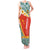 Penama Province Tank Maxi Dress Vanuatu Map - Plumeria Flag Color