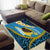 Sanma Province Area Rug Vanuatu Pattern Myna Bird - Plumeria Flag Color