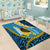 Sanma Province Area Rug Vanuatu Pattern Myna Bird - Plumeria Flag Color