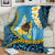 Sanma Province Blanket Vanuatu Pattern Myna Bird - Plumeria Flag Color