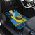 Sanma Province Car Mats Vanuatu Pattern Myna Bird - Plumeria Flag Color