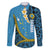 Sanma Province Family Matching Long Sleeve Bodycon Dress and Hawaiian Shirt Vanuatu Pattern Myna Bird - Plumeria Flag Color