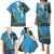 Sanma Province Family Matching Puletasi and Hawaiian Shirt Vanuatu Pattern Myna Bird - Plumeria Flag Color