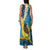 Sanma Province Family Matching Tank Maxi Dress and Hawaiian Shirt Vanuatu Pattern Myna Bird - Plumeria Flag Color