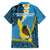 Sanma Province Hawaiian Shirt Vanuatu Pattern Myna Bird - Plumeria Flag Color