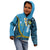 Sanma Province Kid Hoodie Vanuatu Pattern Myna Bird - Plumeria Flag Color
