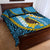 Sanma Province Quilt Bed Set Vanuatu Pattern Myna Bird - Plumeria Flag Color