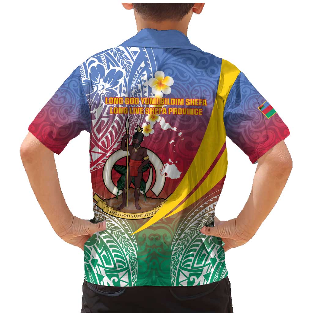 Shefa Province Family Matching Mermaid Dress and Hawaiian Shirt Vanuatu Pattern Map - Plumeria Flag Color LT14 - Polynesian Pride