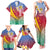 Shefa Province Family Matching Tank Maxi Dress and Hawaiian Shirt Vanuatu Pattern Map - Plumeria Flag Color