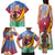 Shefa Province Family Matching Tank Maxi Dress and Hawaiian Shirt Vanuatu Pattern Map - Plumeria Flag Color