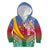 Shefa Province Kid Hoodie Vanuatu Pattern Map - Plumeria Flag Color