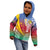 Shefa Province Kid Hoodie Vanuatu Pattern Map - Plumeria Flag Color
