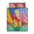 Shefa Province Quilt Bed Set Vanuatu Pattern Map - Plumeria Flag Color