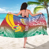 Shefa Province Sarong Vanuatu Pattern Map - Plumeria Flag Color