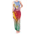 Shefa Province Tank Maxi Dress Vanuatu Pattern Map - Plumeria Flag Color