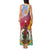 Shefa Province Tank Maxi Dress Vanuatu Pattern Map - Plumeria Flag Color