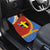 Tafea Province Car Mats Vanuatu Pattern Map - Plumeria Flag Color