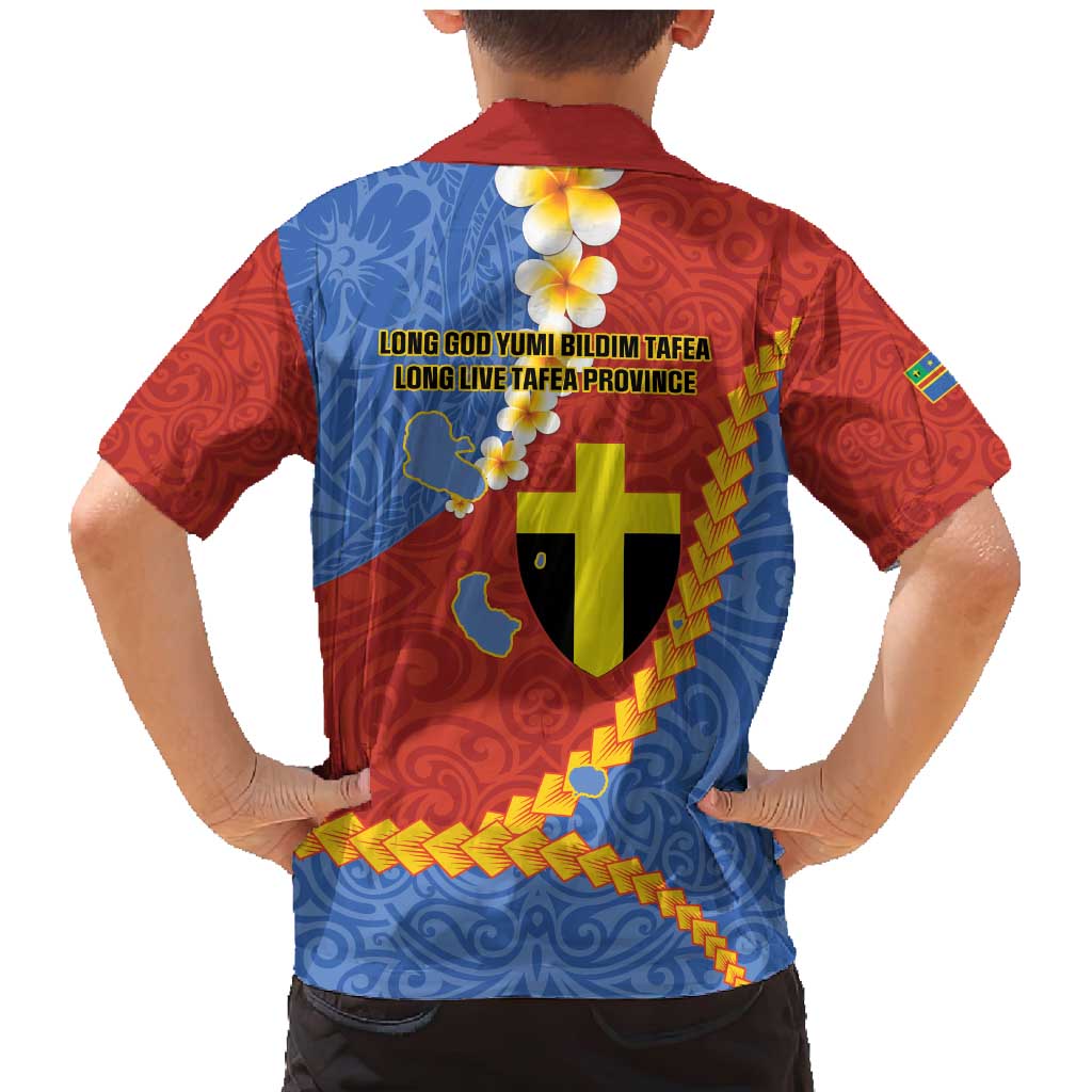Tafea Province Family Matching Mermaid Dress and Hawaiian Shirt Vanuatu Pattern Map - Plumeria Flag Color LT14 - Polynesian Pride