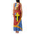 Tafea Province Family Matching Tank Maxi Dress and Hawaiian Shirt Vanuatu Pattern Map - Plumeria Flag Color