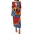 Tafea Province Puletasi Vanuatu Pattern Map - Plumeria Flag Color